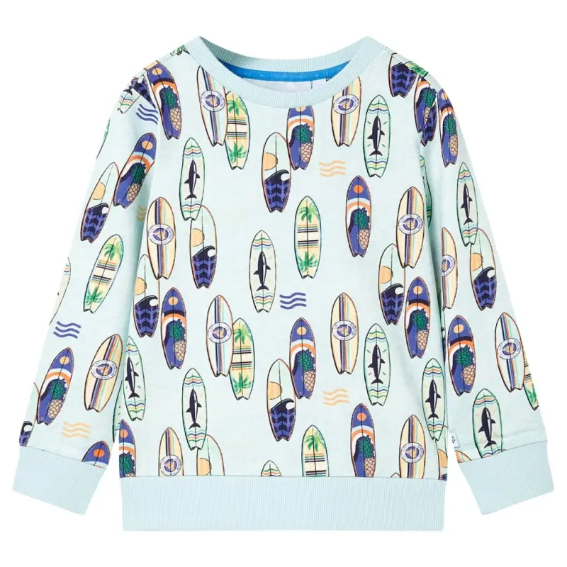 Bluza dziecięca, jasnoniebieski melanż, 128