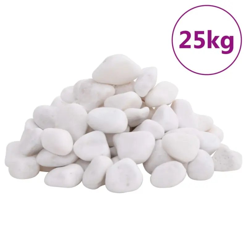 Polerowane kamyki, 25 kg, białe, 2-5 cm