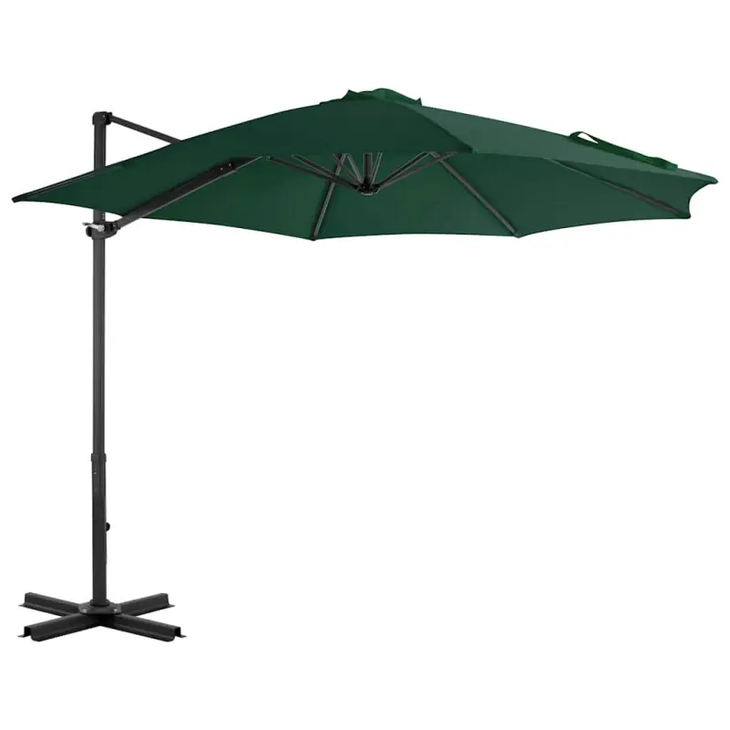 Parasol ogrodowy z przenośną podstawą, zielony
