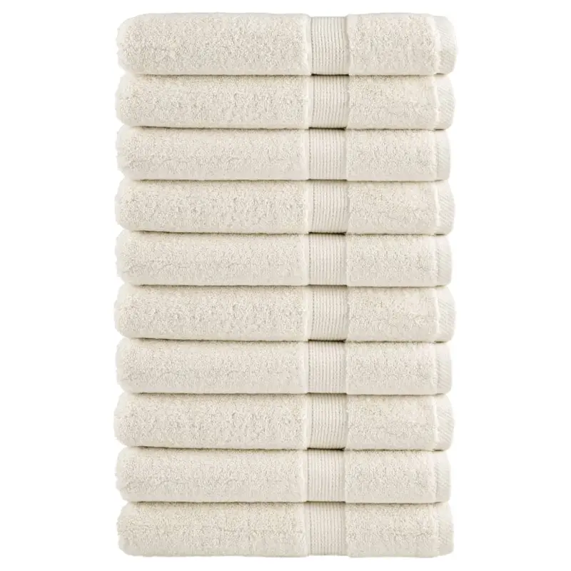 Ręczniki premium SOLUND 10 szt., kremowe, 80x200 cm, 600 g/cm²