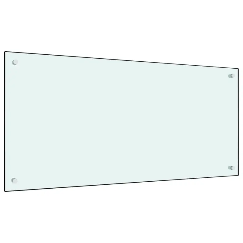 Panel ochronny do kuchni, mleczny, 100x50 cm, szkło hartowane