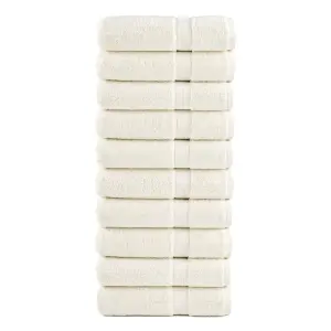Ręczniki premium SOLUND, 10 szt., kremowe, 70x140 cm, 600 g/cm²