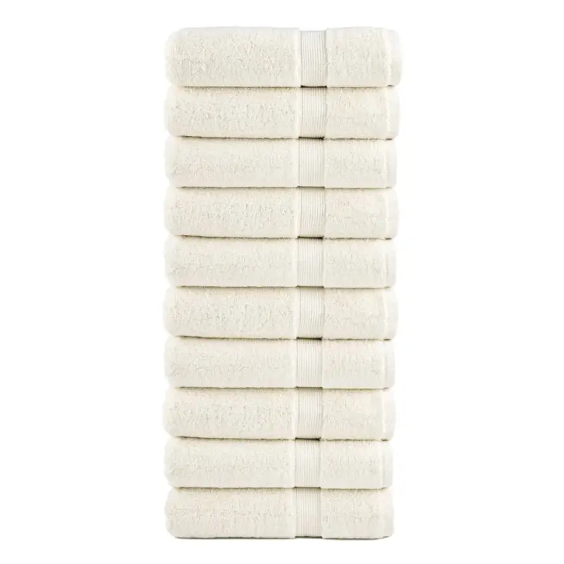 Ręczniki premium SOLUND, 10 szt., kremowe, 70x140 cm, 600 g/cm²