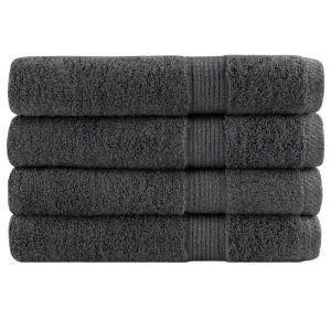 Ręczniki premium, SOLUND, 4 szt., antracytowe, 80x200 cm, 600 g/m²
