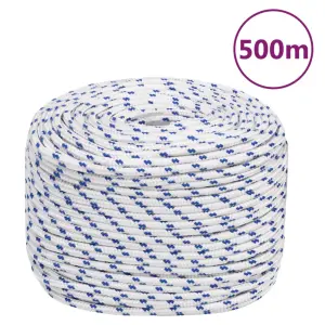 Linka żeglarska, biała, 10 mm, 500 m, polipropylen