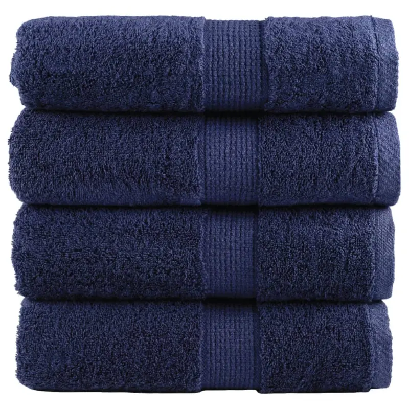 Ręczniki myjące Premium, SOLUND 4 szt. Granatowe 30x30cm 600 g/m²