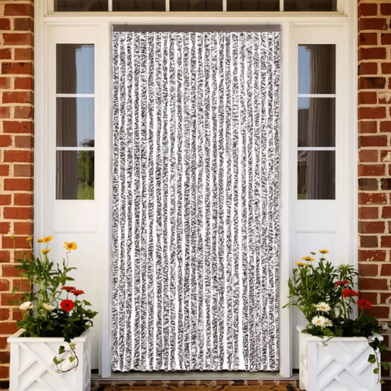 Zasłona przeciwko owadom, brąz i beż, 100x220 cm, szenil