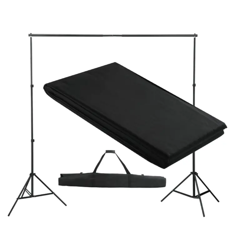 System zawieszenia tła z czarnym tłem 300 x 300 cm