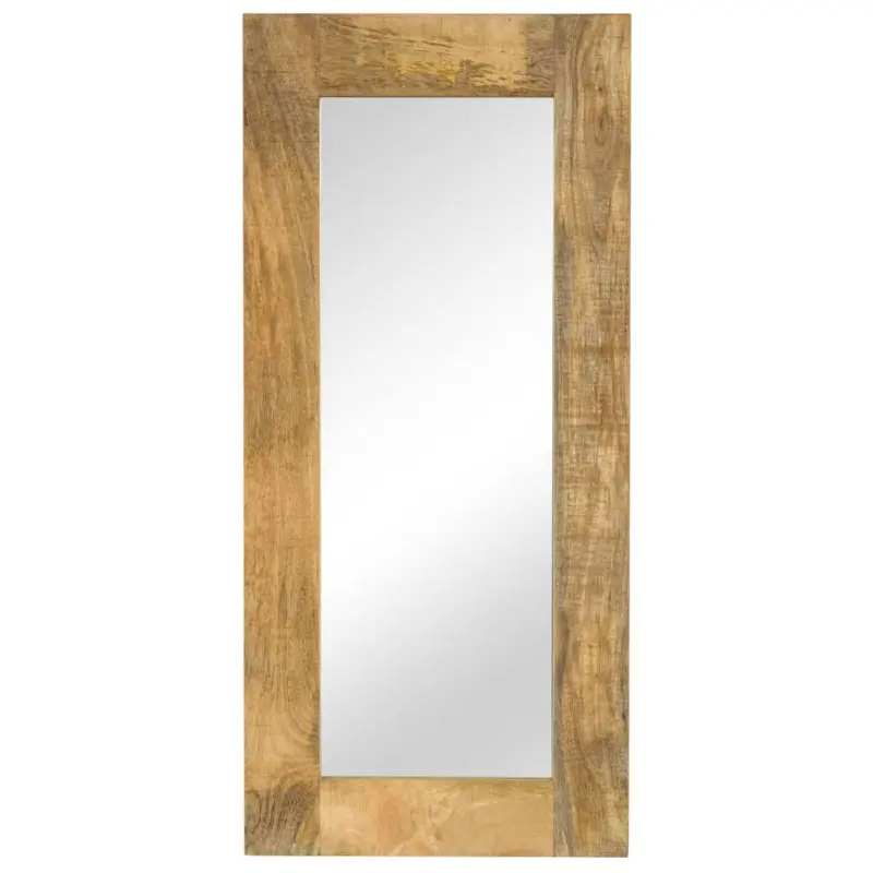 Lustro z ramą z litego drewna mango, 50 x 110 cm