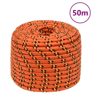 Linka żeglarska, pomarańczowa, 12 mm, 50 m, polipropylen