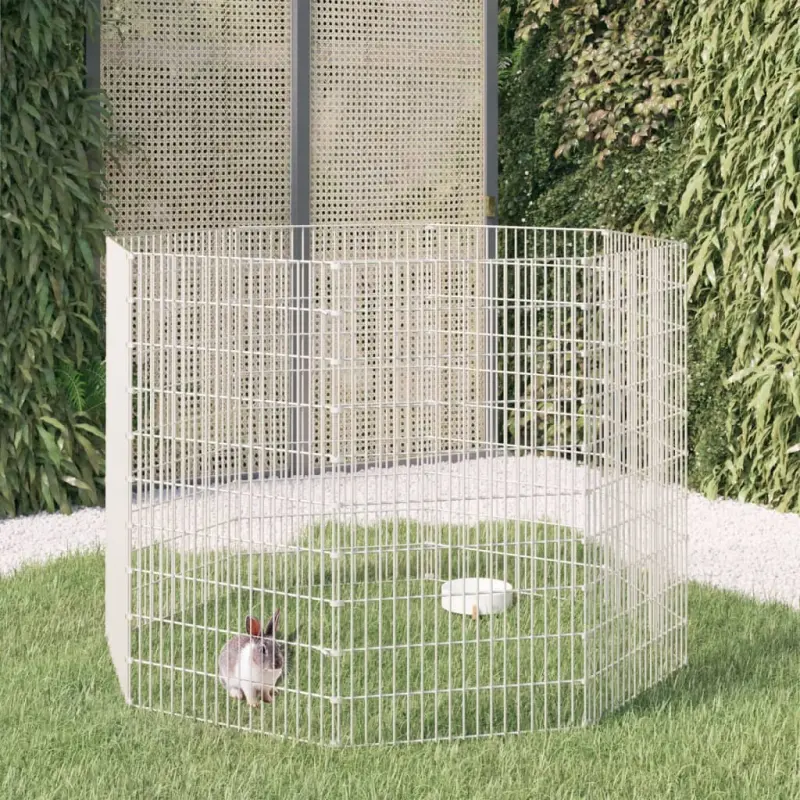 Wybieg dla zwierząt wolnowybiegowych 8-panelowy 54x100 cm ocynkowany żelazo