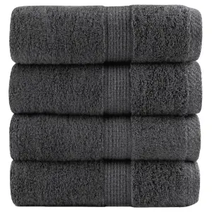 Ręczniczki premium, SOLUND, 4 szt., antracytowe, 30x50 cm, 600 g/m²