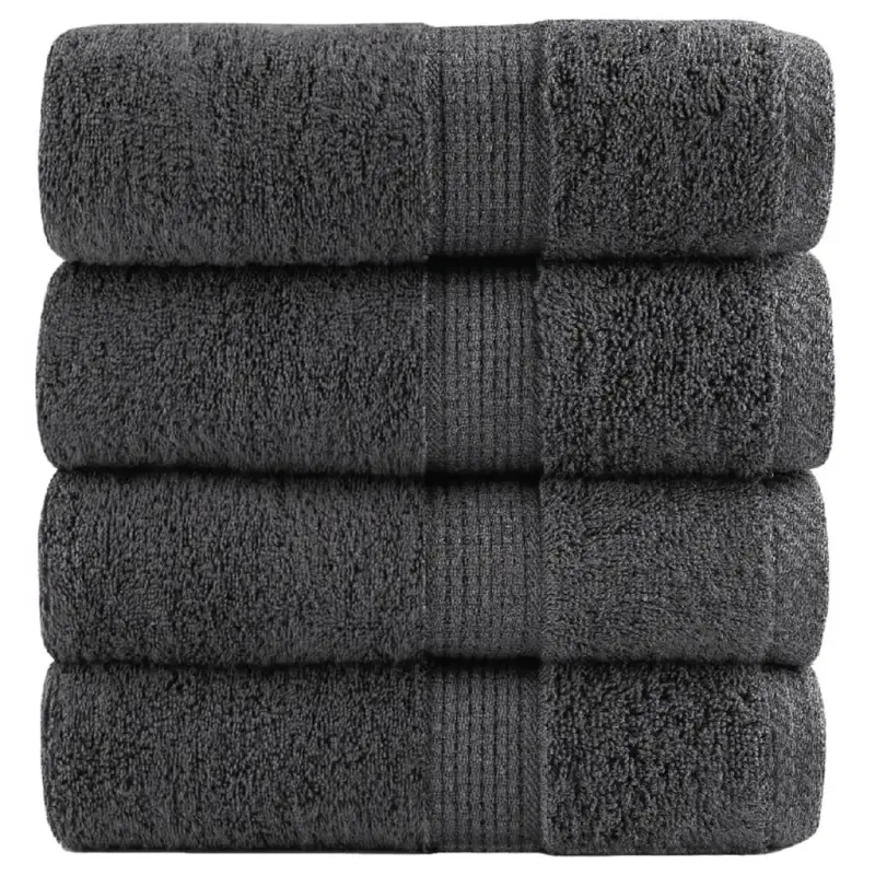 Ręczniczki premium, SOLUND, 4 szt., antracytowe, 30x50 cm, 600 g/m²