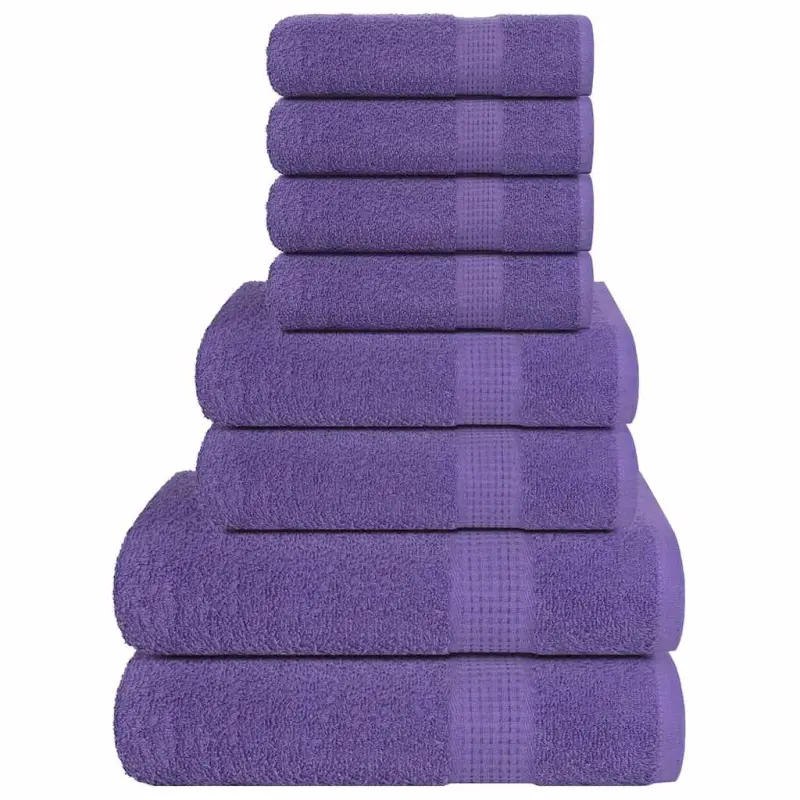 8-cz. zestaw ręczników, FROGN, fioletowy, 360 g/m²