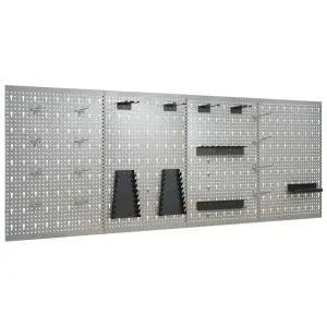 Ścienne płyty perforowane, 4 szt., 40x58 cm, stal