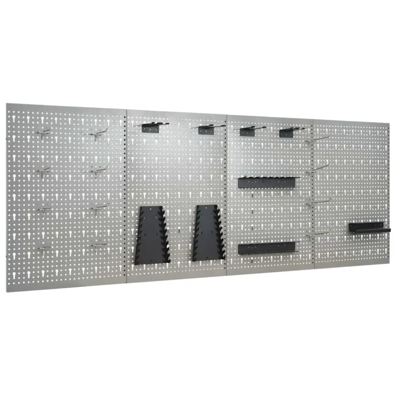 Ścienne płyty perforowane, 4 szt., 40x58 cm, stal