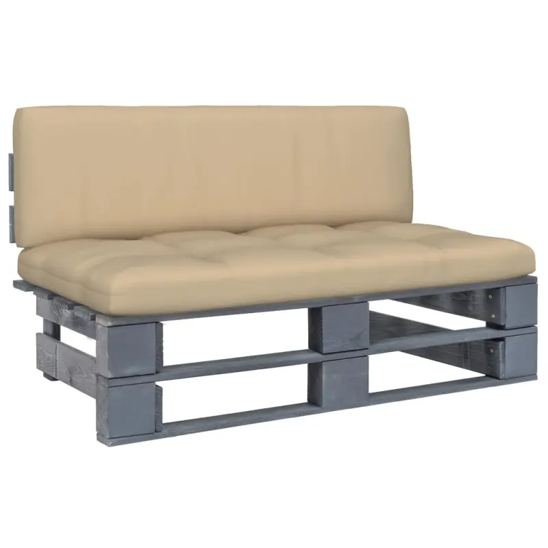 Ogrodowa sofa środkowa z palet, impregnowane drewno sosnowe