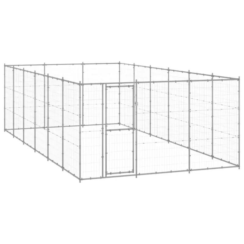 Kojec zewnętrzny dla psa, stal galwanizowana, 21,78 m²