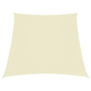 Żagiel ogrodowy, tkanina Oxford, trapezowy, 2/4x3 m, kremowy
