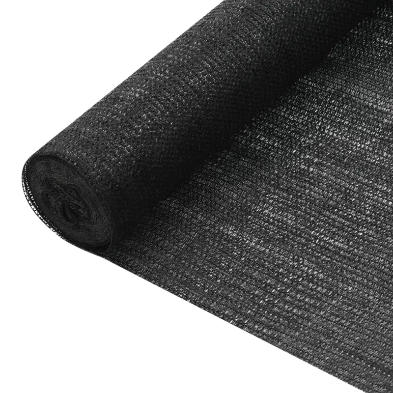 Siatka cieniująca, czarna, 1,2x10 m, HDPE, 75 g/m²