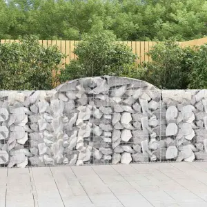 Kosze gabionowe, 8 szt, 300x30x100/120 cm, galwanizowane żelazo