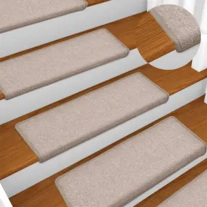 Maty na schody 15 szt. 65x21x4 cm Taupe Rectangular Edge