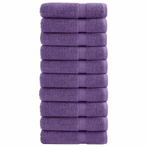 Ręczniki premium SOLUND 10 szt. fioletowe, 50x100 cm, 600 g/cm²