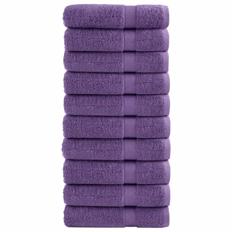 Ręczniki premium SOLUND 10 szt. fioletowe, 50x100 cm, 600 g/cm²
