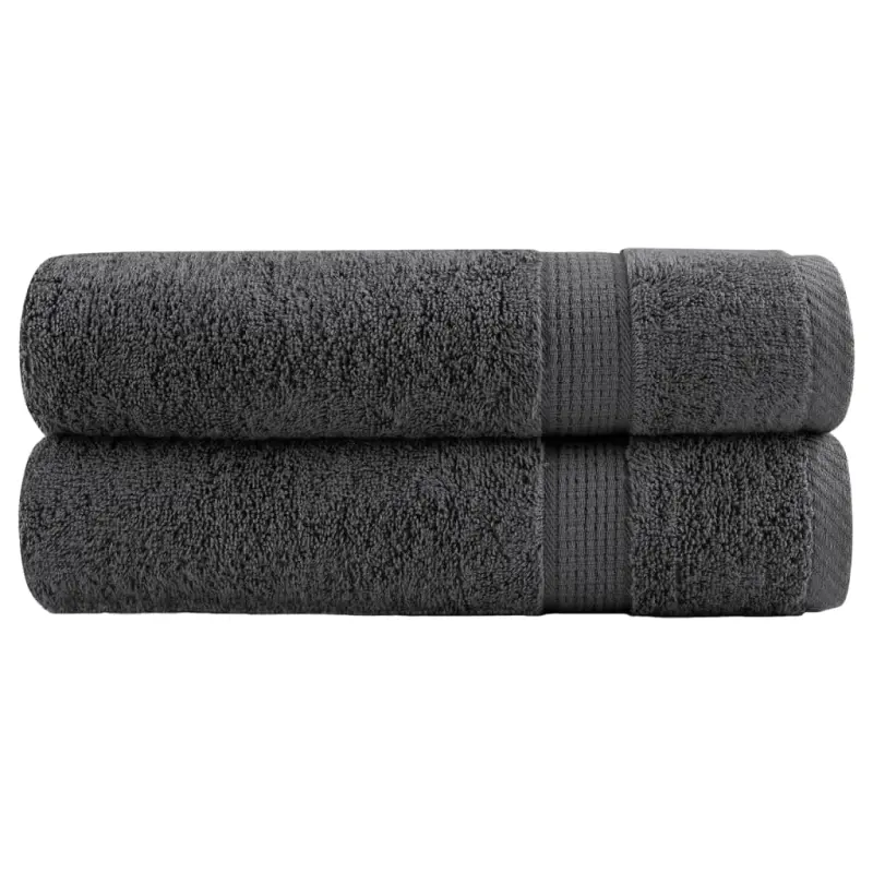 Ręczniki premium, SOLUND, 2 szt., antracytowe, 70x140 cm, 600 g/m²