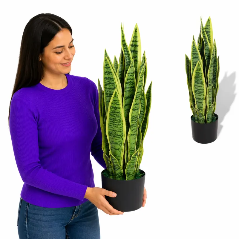 Sztuczna sansewieria z doniczką, 65 cm, zielona