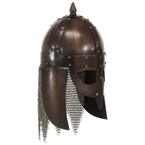 Replika zabytkowego hełmu Wikinga, LARP, stal miedziana