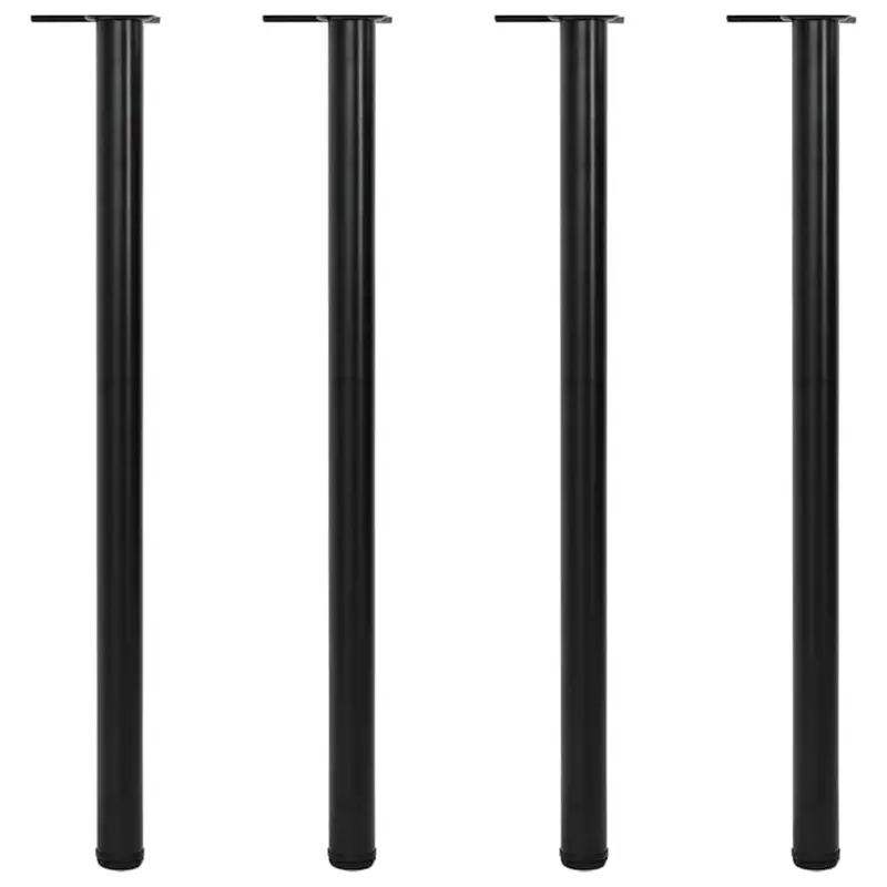 4 Nogi do stołu z regulacją wysokości Czarne 1100 mm
