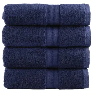Ręczniczki premium, SOLUND, 4 szt., granatowe, 30x50 cm, 600 g/m²