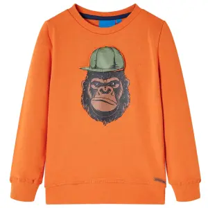 Bluza dziecięca, ciemnopomarańczowa, 104