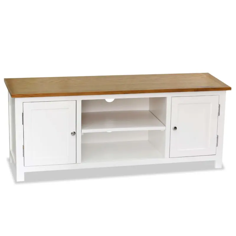 Szafka pod telewizor, 120 x 35 x 48 cm, lite drewno dębowe
