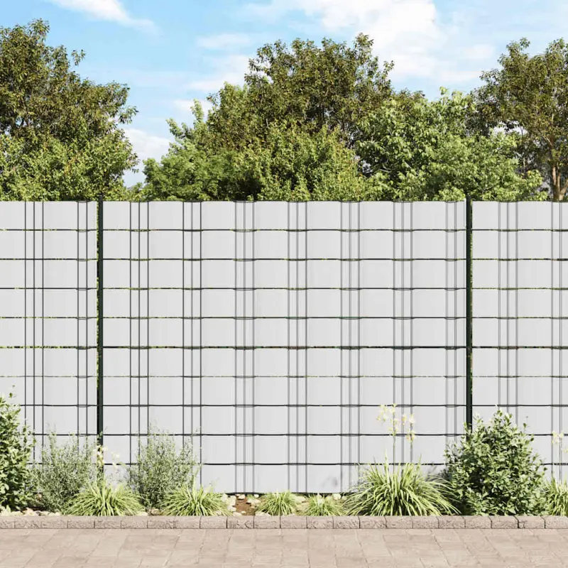 Osłony na ogrodzenie, 4 szt., PVC, 35x0,19 m, białe