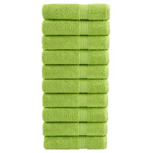 Ręczniki premium SOLUND, 10 szt., zielone, 50x100 cm, 600 g/cm²