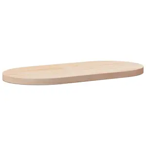 Blat stołu 90x45x2,5 cm Drewno lite sosnowe owalne