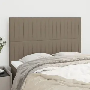 Zagłówek taupe 144x5x118/128 cm materiał