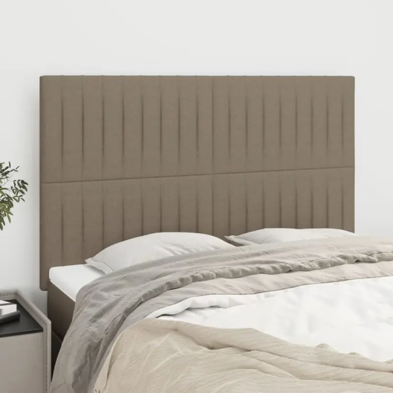 Zagłówek taupe 144x5x118/128 cm materiał