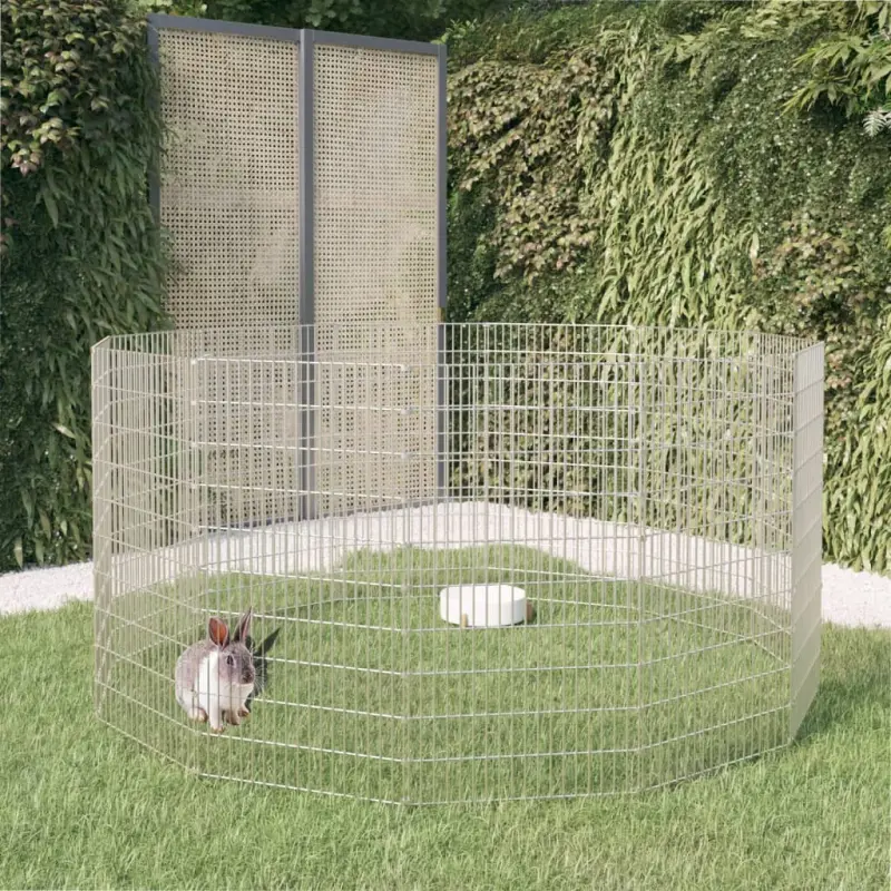 Wybieg dla zwierząt z wolnym wybiegiem, 12 paneli, 54 x 100 cm, ocynkowane żelazo