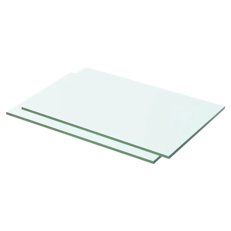 Półki, 2 szt., panel z przezroczystego szkła, 50 x 25 cm