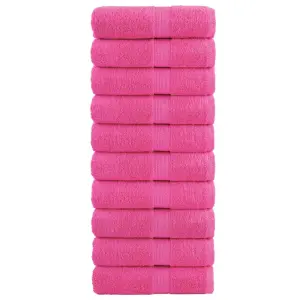 Ręczniki myjące Premium SOLUND 10 szt. Różowe 30x30 cm 600 gsm