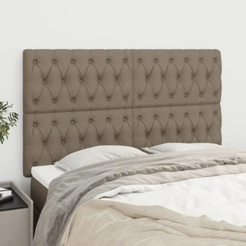Zagłówek taupe 160x7x118/128 cm materiał