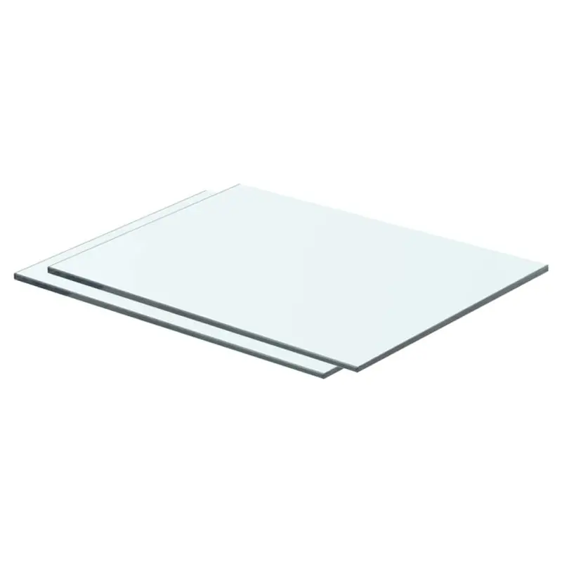Półki, 2 szt., panel z przezroczystego szkła, 40 x 25 cm