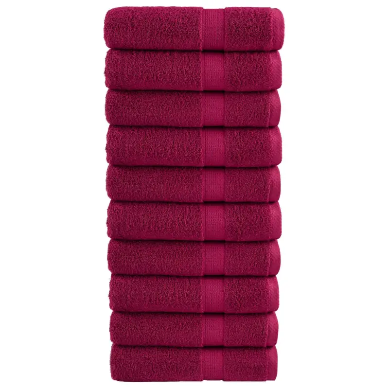 Ręczniki premium, SOLUND 10 szt., bordowe, 100x150 cm, 600 g/m²