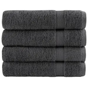 Ręczniki premium, SOLUND, 4 szt., antracytowe, 100x150 cm, 600 g/m²