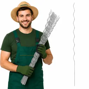 Spiralne podpórki do roślin, 20 szt, 170 cm, stal galwanizowana