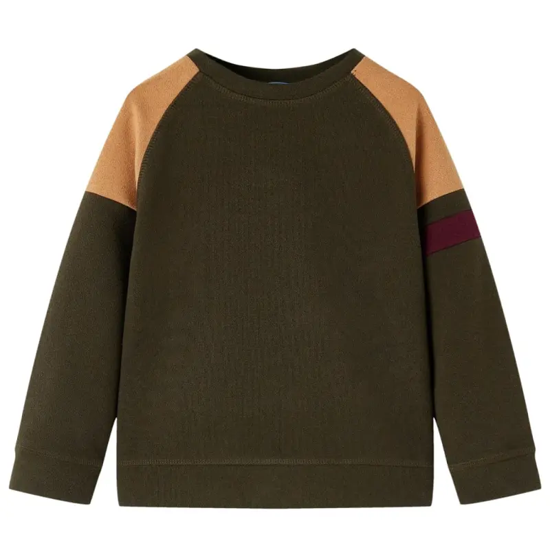 Bluza dziecięca, kolor ciemne khaki i camelowy, 140
