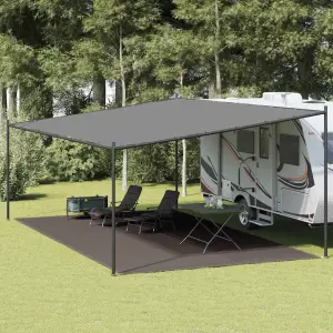 Wykładzina do namiotu, 400x800 cm, antracytowa, HDPE